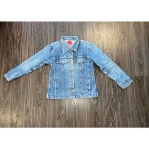 Carol's Denims Jacket Womens Size L/12-14 Blue Jean Trucker Jacket